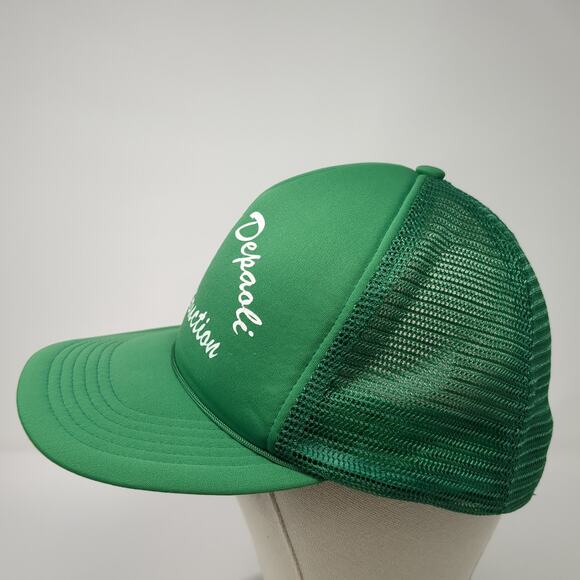 Seaberry Depaoli Construction Snapback Trucker Cap Green OS Adjustable Mesh Back - Picture 3 of 9